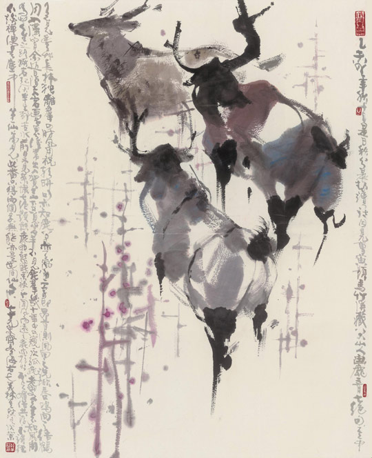 绘画：春鹿图.jpg